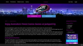 JackpotCity | Greatest Online Casino Games In Australia
