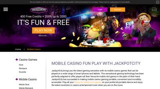 Mobile Casino Fun Play | Play Games on iPhone ... - Jackpot City Casino