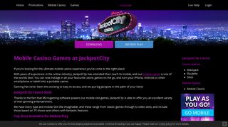 Mobile Casino Games at JackpotCity Casino