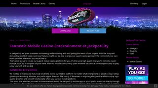 JackpotCity Mobile casino | Play On the Go and Win Now