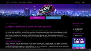 JackpotCity Mobile Casino New Zealand| $1600 In Bonus Cash!