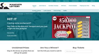$50,000 Jackpot - Minnesota Lottery