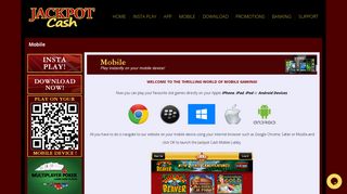 Mobile - JackpotCash Casino!