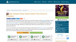 Jackpot Party Casino Slots Free Coins - Bonus Collector