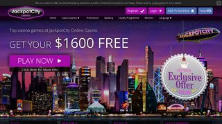 JackpotCity Online Casino - Get €/$1600 FREE To Play Online Casino ...