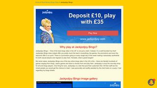 Jackpotjoy Bingo - Play now with your 250% Welcome Bonus