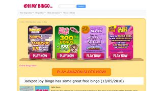 Jackpot Joy Bingo has some great free bingo - UK Online Bingo New