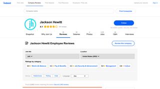 Working at Jackson Hewitt: 2,934 Reviews | Indeed.com