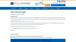 The Income Tax School | Online Tax School Login