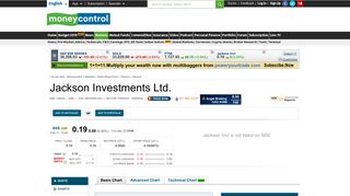 Jackson Investments Ltd. Stock Price, Share Price, Live BSE/NSE ...