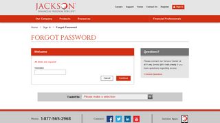 Forgot Password - Sign In | Jackson - Jackson National
