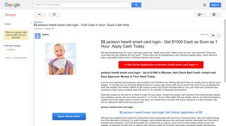 $$ jackson hewitt smart card login - Fast Cash in Hour. Quick Cash ...