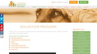 Volunteer Program | Jacksonville Humane Society