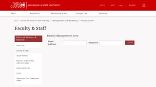 Login | School of Business & Industry | Jacksonville State University