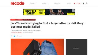 JackThreads is trying to find a buyer after its Hail Mary business model ...