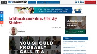 JackThreads.com Returns After May Shutdown - Multichannel Merchant