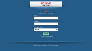 Oracle PeopleSoft Sign-in