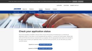 Check your application status - Jacobs