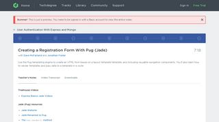 Creating a Registration Form With Pug (Jade) | User Authentication ...