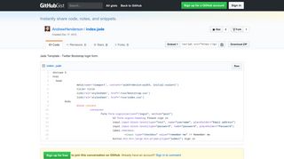 Jade Template - Twitter Bootstrap login form. · GitHub