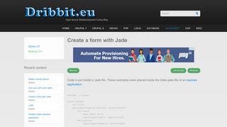 Create a form with Jade - Dribbit.eu