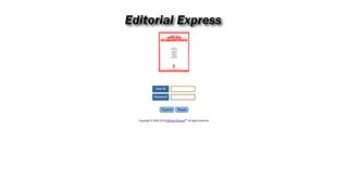 Welcome to Editorial Express -- User Login