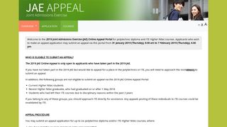 FAQ - JAE-Appeal Admission System - Polytechnic