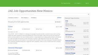 JAE Job Opportunities New Mexico - My Job Search