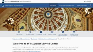 Supplier Service Center - PA DGS - PA.gov