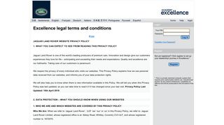 Excellence legal terms and conditions - Excellence Login