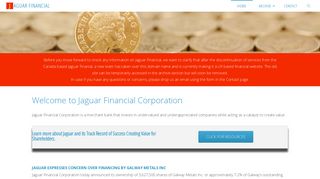 Welcome to Jaguar Financial Corporation - Jaguar Financial