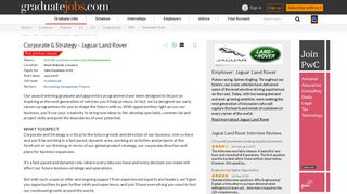 Corporate & Strategy - Jaguar Land Rover | graduate-jobs.com