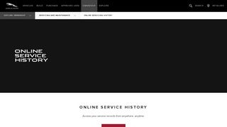 Online Servicing History | Ownership | Jaguar UK