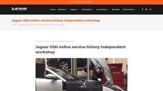 Jaguar online service history OSH independent workshop can do this