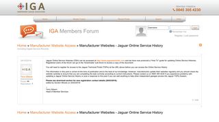 Manufacturer Websites - Jaguar Online Service History ...