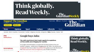 Google buys Jaiku | Media | The Guardian