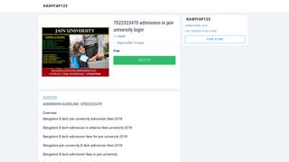 admission in jain university login - Instamojo