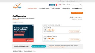 JakMax Autos - Used Car Dealer - Dealership Ratings