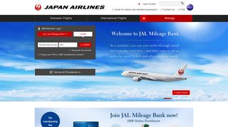 JAL Mileage Bank - Accumulating Mileage / Redeeming Mileage