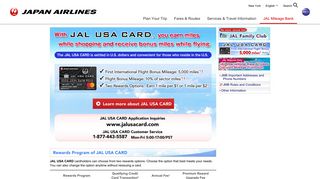 JAL Mileage Bank - JALUSA CARD