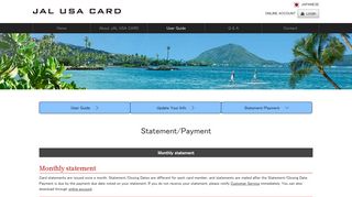 Statement/Payment | JAL USA CARD