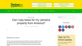Can I pay taxes for my Jamaica property from America? - Jamaicans.com