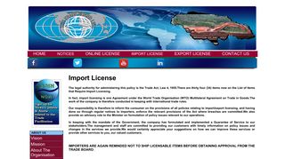 Trade Board Ltd- Import License