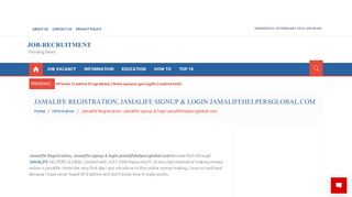 Jamalife Registration, Jamalife signup & login jamalifehelpersglobal ...