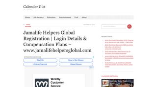 Jamalife Helpers Global Registration | Login Details & Compensation ...