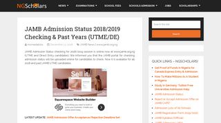 JAMB Admission Status 2018/2019 Checking & Past Years (UTME/DE)