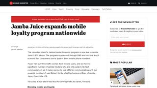 Jamba Juice expands mobile loyalty program nationwide | Mobile ...