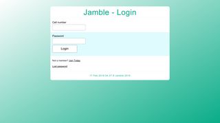 Jamble - Login