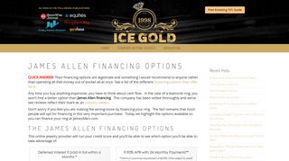 Should You Use Financing From James Allen? | Ice Gold