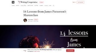 14 Lessons from James Patterson's Masterclass – The Writing ...